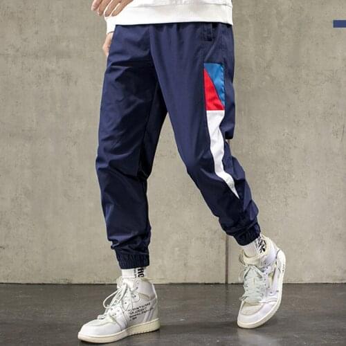 Hip Hop Patchwork Cargo Pants Men Joggers Pants Streetwear Men 2021 Fashion Mens Elastic Waist Pant Cotton Black Large Size 3XL