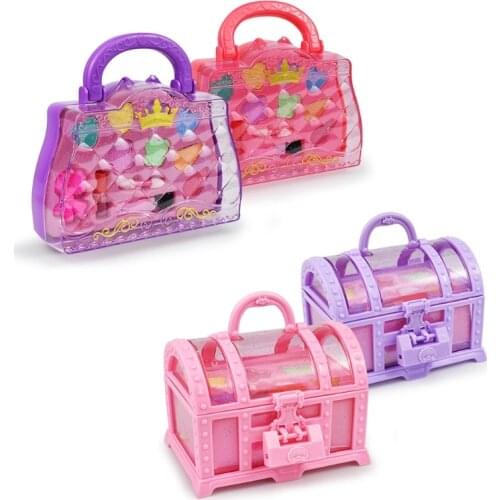 Make-up Suitcase Girl Play House Jewelry Box Tie Head Hairpin Toy for Girls Princess Jewelry Box for Toddlers Girls