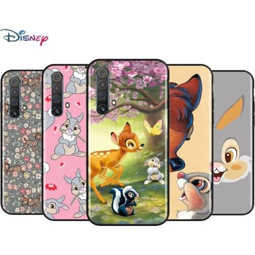 Black Soft Bambi Thumper For Realme 7i Global C2 C3 C11 C12 C15 C17 X2 X3 Superzoom X50 XT Q2 Q2i Pro 5G Phone Case