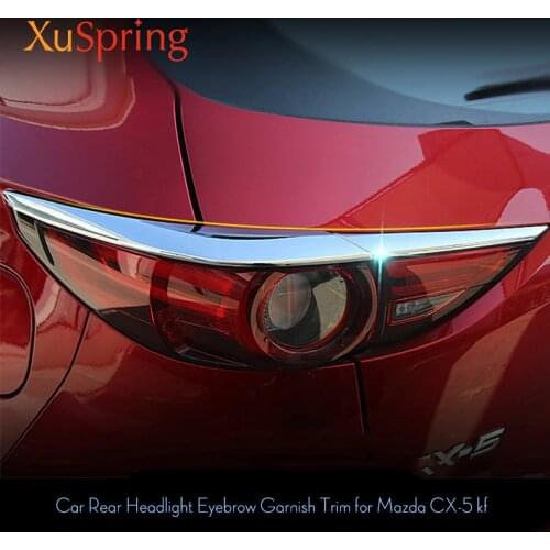 For 2017-2020 Mazda CX-5 CX5 KF Car Rear Light Lamp Trim Garnish Stickers Eyebrow Strip Cover Trim Accessories Car-styling