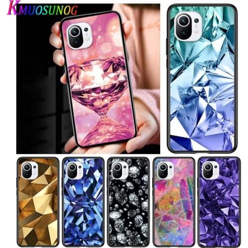 Flash Diamond for Xiaomi Mi 11 10T Note 10 Ultra 5G 9 9T SE 8 A3 A2 A1 6X Pro Play F1 Lite 5G Black Phone Case