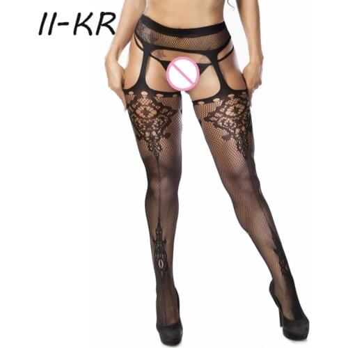 II-KR Women's Stockings With A Belt
