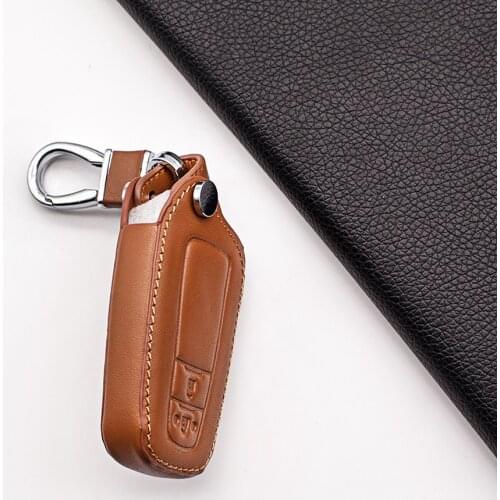 Leather Car Key Cover For Toyota C-HR CHR Rav4 Corolla Camry Avalon Land Cruiser Prado Prius 2018-2020 Smart Key Protector Case