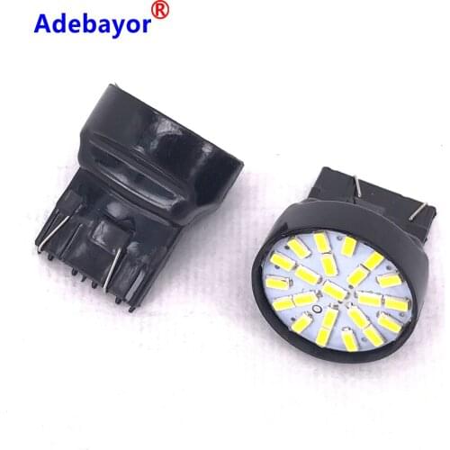 50x T20 LED 7443 7440 W21/5W 22 1206 3014 SMD car reversing backup lamp stop brake light turn steering direction indicator lamp
