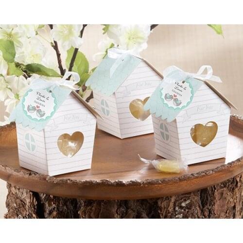 Love Nest Bird House Favor Box 100PCS/LOT wedding baby shower baptism candy guest gift favor box