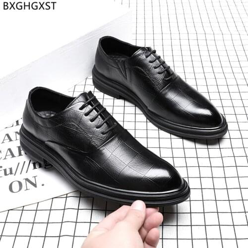 Oxfords Men Dress Shoes Designer Leather Men Office Shoes Formal Black Luxury Brand Shoes Men Zapatos De Hombre Chaussure Homme