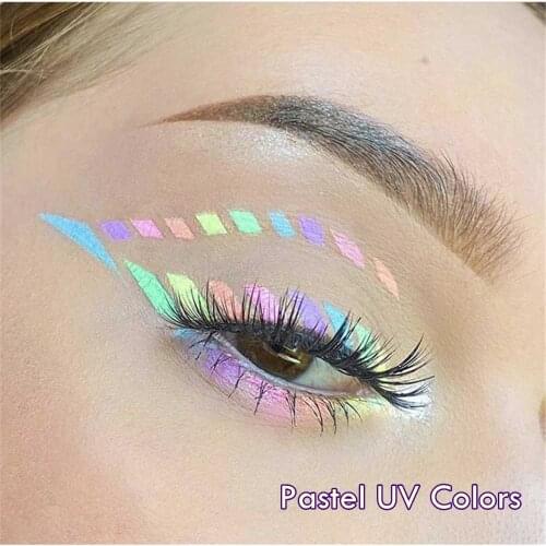 SET OF 7 Pieces UV Pastel Color Water Based Face Body Fluorescent Paint Pigment Great In Festival Beauty Makeup Tool
