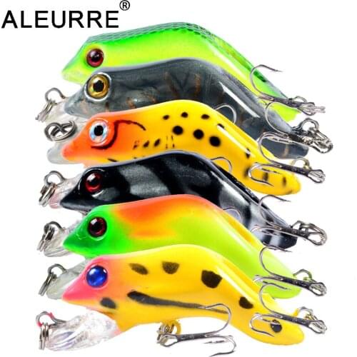 6.5cm 8.8g Frog Lure Topwater Bait 3D Eyes Minnow Lures Hard Wobbler Plastic Crankbait Isca Artificial Popper For mullet Pesca
