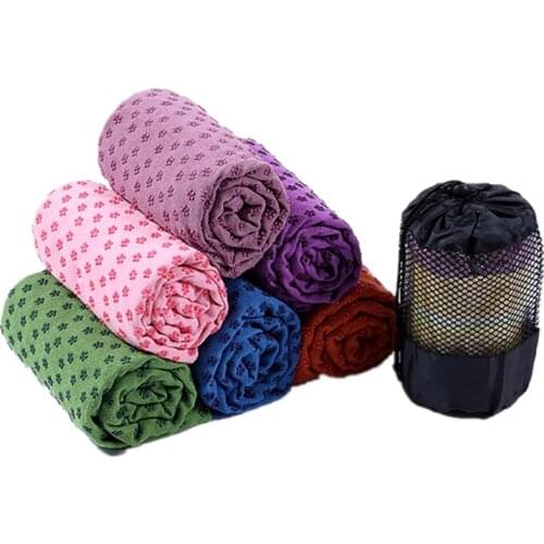 183*63cm Non Slip Yoga Mat Yoga Towel Blanket Odor Free Sweat Absorbent Yoga Mat Towel for Fitness Exercise Pilates Training