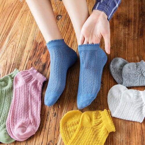 Woman Socks Spring New Fashion Socks Summer Solid Hollow Out Women Soft Cute Long Socks For Women Mesh Thin Socks White Sweet
