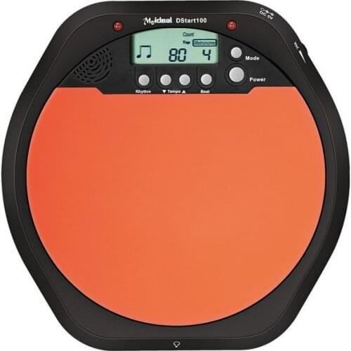 New Meideal Portable DS100 Drums Electronic drum Training Pad Drum Tutor - Black + Orange