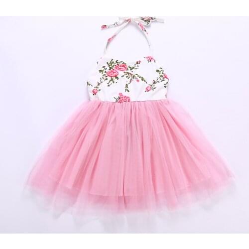 Toddler Baby Girl Dresses Baby Girls Floral Bandage Tulle Dress Princess Kids Infant Party Outfit Vestidos Girls Dress 1-5Y