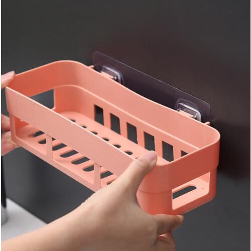 Bathroom Corner Storage Rack Organizer Shower Wall Shelf with Suction Cup Home Corner Kitchen Bathroom Shelves WY418