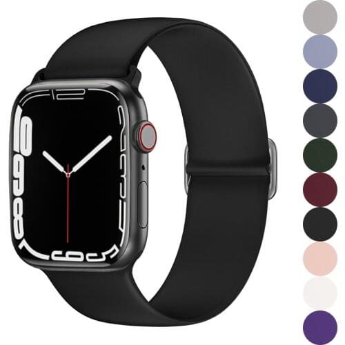 Solo Loop strap For Apple Watch Band 44mm 40mm 38mm 42mm adjustable silicone Elastic Belt bracelet band iWatch Series 3 4 5 SE 6