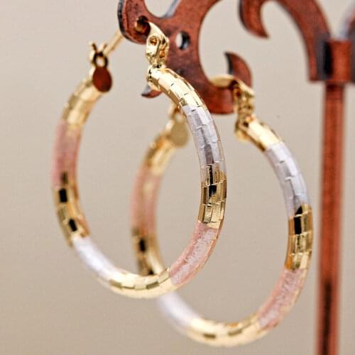 Luxury Viatage Jewelry Round Hoop Earrings Women Hoops Earrings Bohemia Gold Loop Circle Earrings Fashion Jewelry Accessories