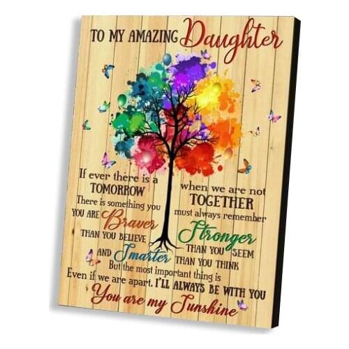 Country Farmhouse Colorful Tree Canvas Painting Wall Art Decor Bedroom Pictures Inspiration Motivation Words Room Posters Prints