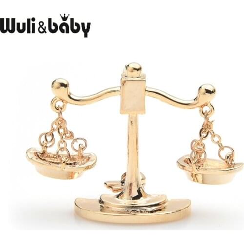 Wuli&baby Gold Silver Color Scorpio Brooches Women Men Alloy Libra Constellation Banquet Party Brooch Pins Gifts
