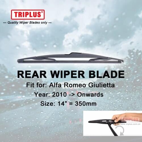 Rear Wiper Blade for Alfa Romeo Giulietta (2010-Onwards) 1pc 14" 350mm,Car Rear Windscreen Wipers,for Back Windshield Blades