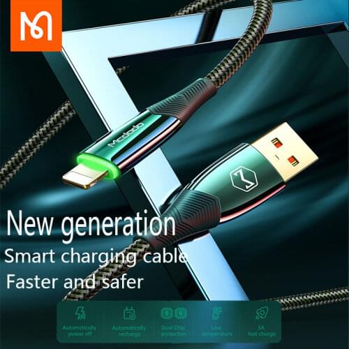 USB Cable MCDODO Lightning Cable 3A Auto Disconnect Charging Cable For iPhone 12promax 11 Pro Max X Xr 8 7Plus