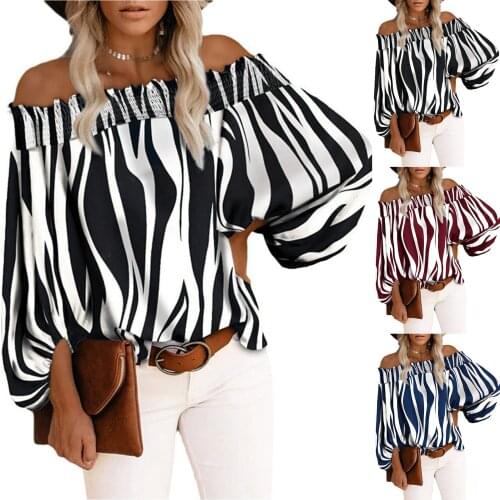 Women Fashion Long Sleeve Off Shoulder Floral Print Summer Causal Lace Up Blouse Tops Shirts Female Blouses Sexy Casual Blouse