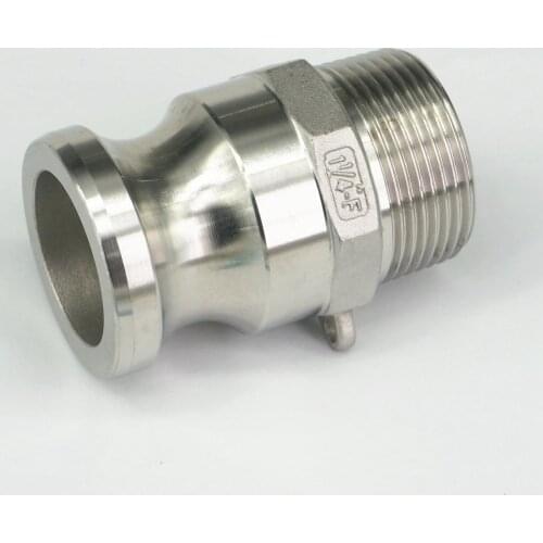 1-1/4" BSP Male Thread 304 Stainless Steel Type F Plug Camlock Fitting Cam and Groove Coupling