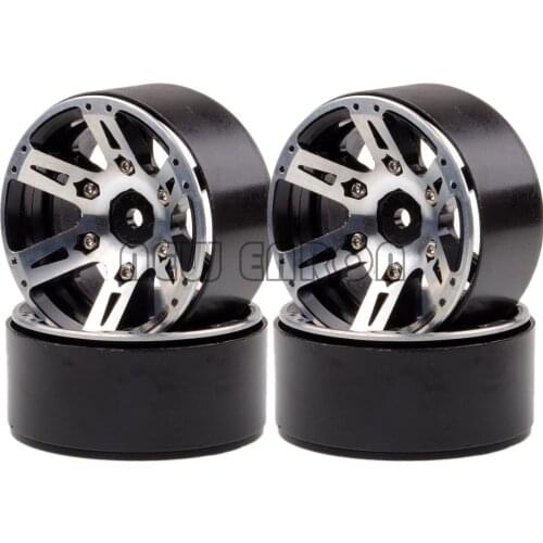 1.9" 4Pcs Aluminum Beadlock Wheel Hub Rims For 1/10 RC Rock Crawler D90 D110 MST jimny MST TF2 TRX4 Tamiya CC01Axial SCX10 90046