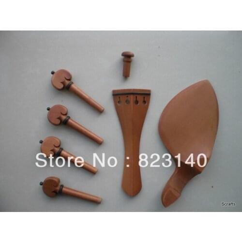 1 Set JUJUBE B TYPE Violin Fitting 4/4, Quality Violin parts with Tail piece, chin rest 4 pegs and end pin