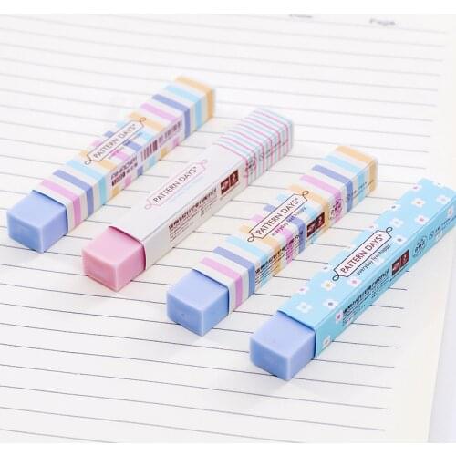 1 PCs Confectionery Color Small Fresh Broken Flowers Strip Eraser Student Stationery Wholesale