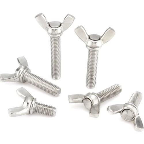 10pcsM4*8/10/12/16/20/25/30mm Gifts 304stainless steel Butterfly screw of expansion nail screw Machine screws