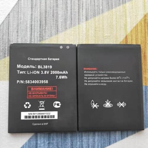 10pcs/Lot ISUNOO 3.8V 2000mAh Mobile phone battery BL 389 for FLY BL3819 IQ4514 Quad EVO Tech 4 battery