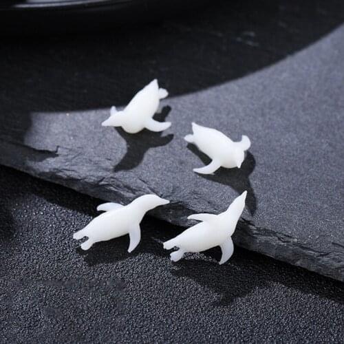 3 Pcs/Set Soft Plastic Penguin Models Epoxy Landscape Filling Material 3D Mini Animals Modeling Resin Jewelry Filler
