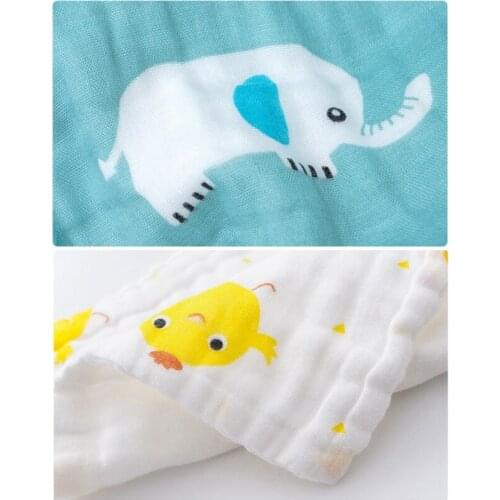 5pcs/Set Muslin 6 layers Cotton Soft Baby Towels Face Towel Handkerchief Bathing Feeding Face Washcloth 69HE