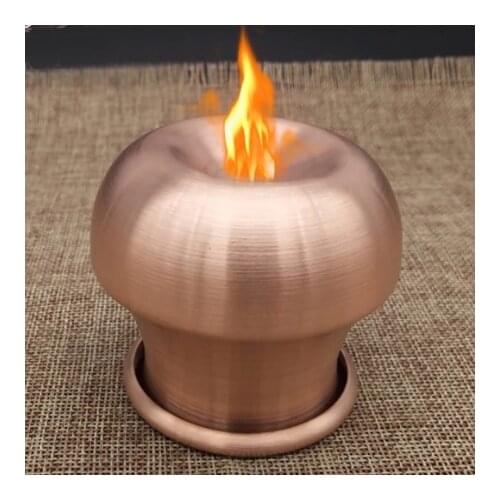 6cm*6.5cm Two times heating Mongolian Red Copper Fire Cupping Jars Therapy Body Cupping Massage Medical Vacuum Stress