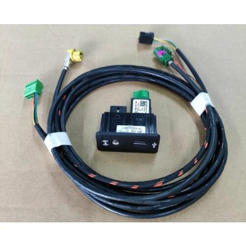 For Golf 7 MK7 VII CC E-GOLF Lamando CarPlay Media USB AUX Switch MIB2 MDI AMI Adapter Socket Cable Wiring Harness 3GD035222E