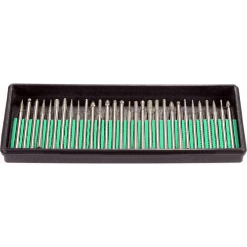 Electroplated Diamond Grinding Heads 30pcs 3mm Burrs Grinding Bit Set for Dremel Rotary Tool Set Electric Grinding Accessories