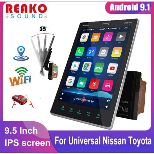 REAKOSOUND 9.5" 2 Din Car Radio Android 9.1 Stereo Car GPS Navigation Player For VW Nissan Hyundai Toyota Audi Benz Mazda Opel