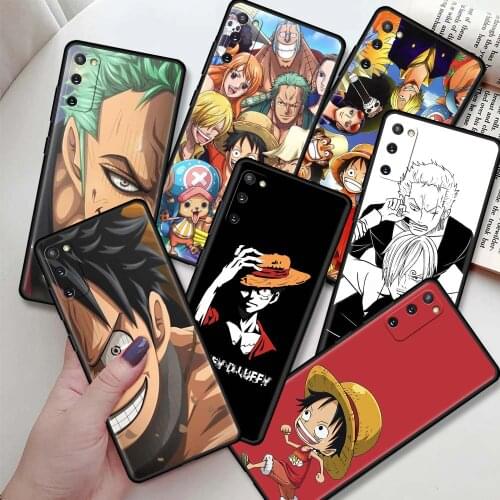 One Piece Case For Samsung Galaxy S20 FE S21 S10 S9 S8 Plus Note 20 Ultra 8 9 10 Lite Black Soft Phone Fundas