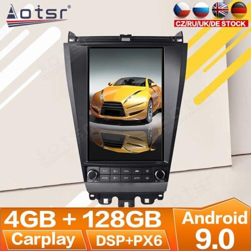 For Honda Accord 2003 2004 2005 2006 2007 Android Radio Multimedia Car Cassette Recorder Stereo Player Tesla GPS Navi Head Unit