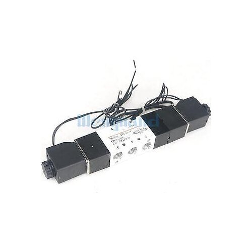 BSPT 1/8" DC12V Solenoid Valve 3/5 Way Double Head Pneumatic 4V130C-06