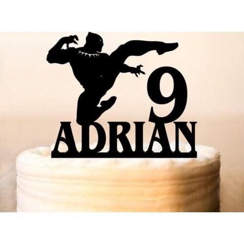 Hero Cake Topper - Custom Age Happy Birthday Cake Topper