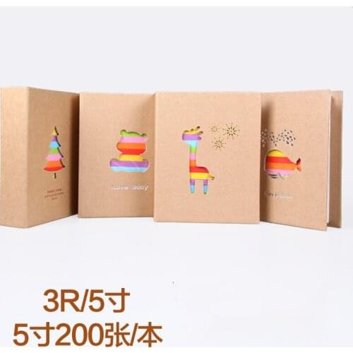 1pcs Child Photo Album Bag Can Put 5 Inch 200 Sheets Photos 89x127mm Happy Home Merry Protect Your Photos