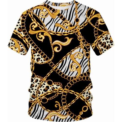 3d T -Shirt Chain series Tshirts Men Women Children Short Sleeve Cool Tees Fashion Casual Summer Boy Girl Kids Streetwear Tops