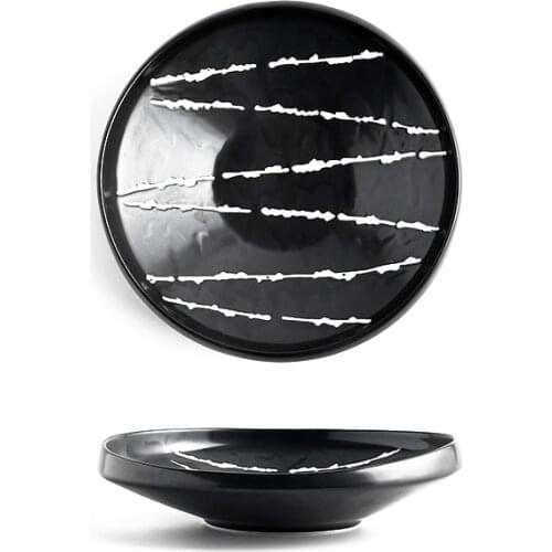 8-inch Ceramic Small Dish Japanese Style Seafood Sashimi Sushi Tableware Hotel Restaurant Party Home Fruit Dessert Tableware