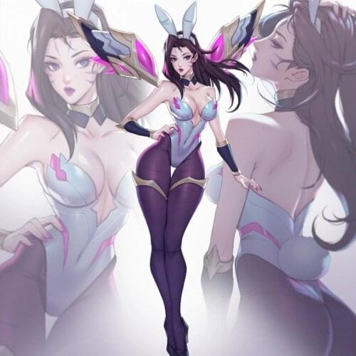 Custom made/size LOL Fan art Daughter of the Void Kaisa Bunny girl Cosplay Costume sexy bunny girl Kaisa cosplay costume