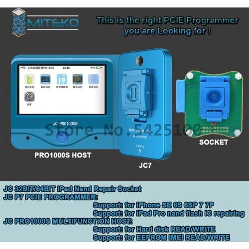 JC Pro1000S Multi-Function NAND Programmer 32/64 Bit Read & Write Repair Tool For 4 5 5S 6 6P Air Mini