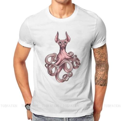 Cacus Hip Hop TShirt Canadian Hairless Cat Sphynx Printing Tops Casual T Shirt Men Tee Unique Gift Clothes