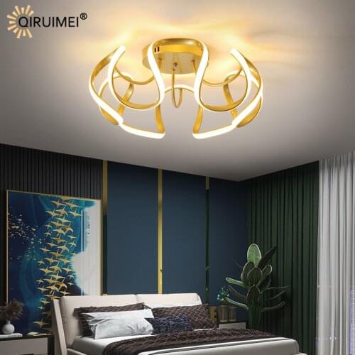 Creative Modern New LED Ceiling Chandelier With Remote For Living Dining Room Bedroom Aisle Indoor Lighting Fixtures AC 90-260V
