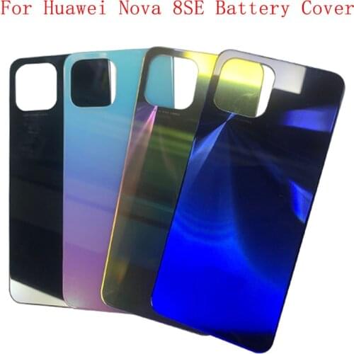 Battery Case Cover Rear Door Housing Back Case For Huawei Nova 8SE Battery Cover Camera Frame Lens with Logo