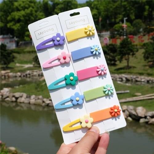 Cute Princess Fruit Hairpins Children Kid Flower Hair Clips Barrette Coloured Hair Accessories For Women Girl Hairgrip Headwear