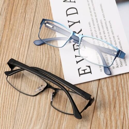 Hyperopia Glasses Men Business Reading Glasses Titanium Alloy Frame Male Hyperopia Prescription Glasses Frame +1.00~+4.0 Diopter